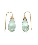 Aquamarine briolette drop earrings - Image 2